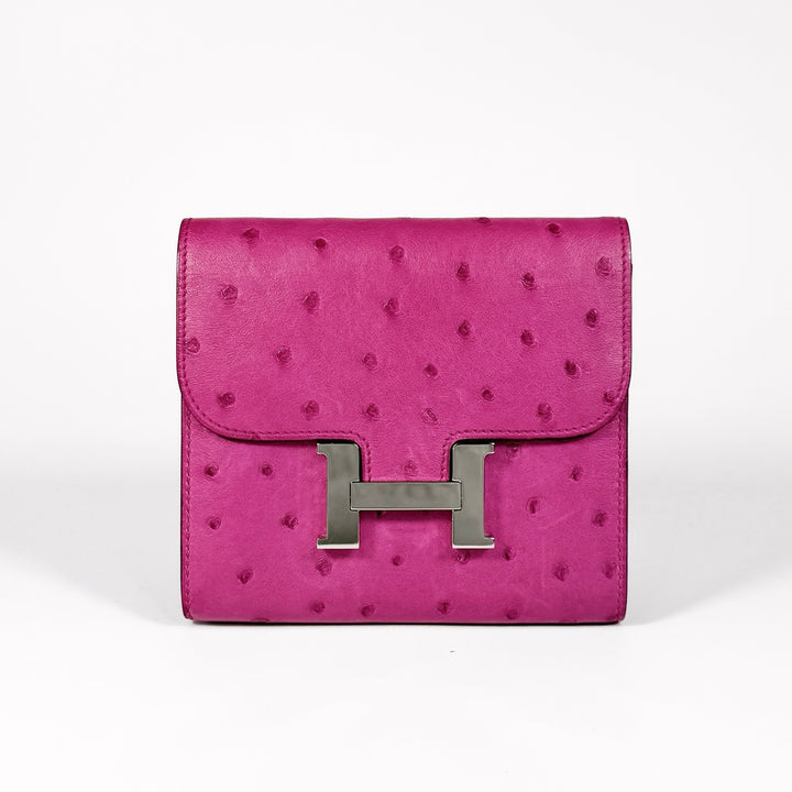 Hermès Fuchsia Ostrich Constance Wallet