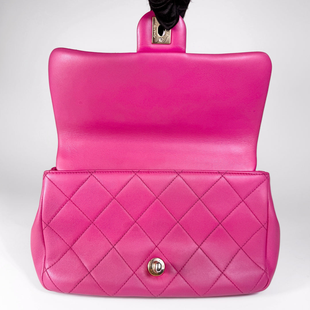 Chanel Quilted Lambskin Elegant Chain Flap Bag