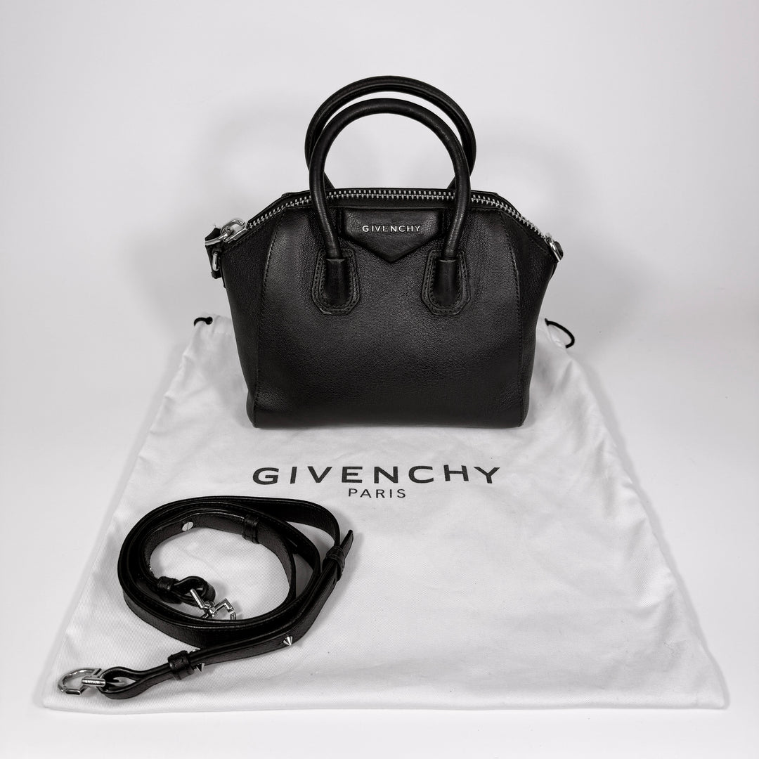 Givenchy Grained Leather Mini Antigona Bag