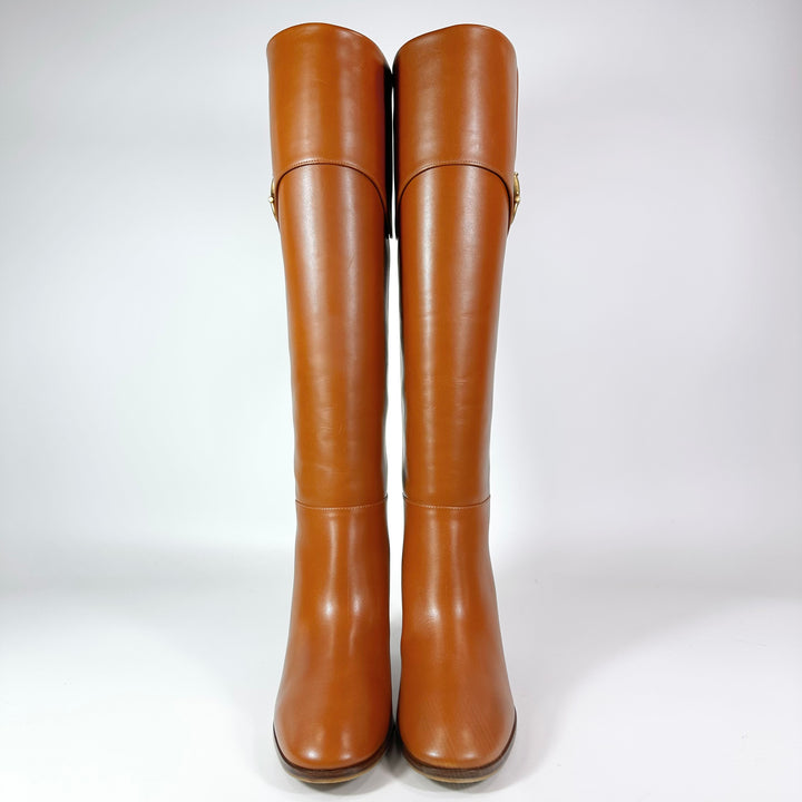 Gucci Half Horsebit Knee High Leather Boot - Women’s 9