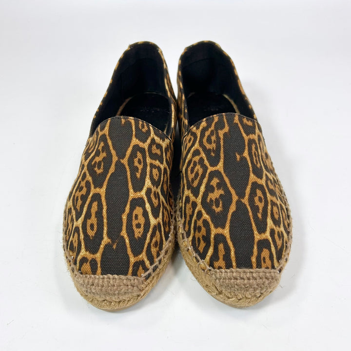 Saint Laurent Leopard Print Canvas Espadrille - Women’s 7.5