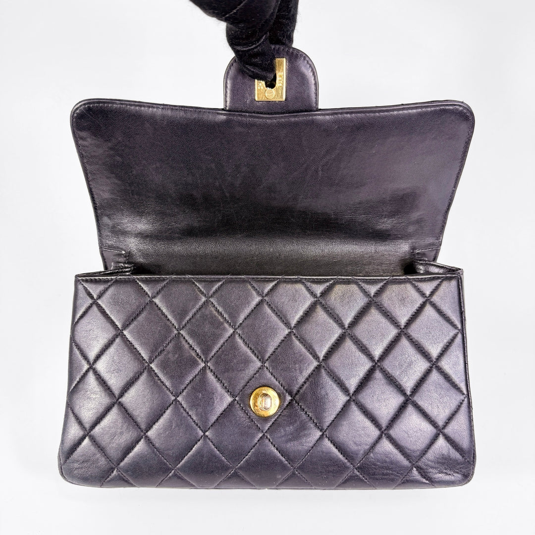 Chanel Vintage 24k Gold Hardware Double Sided Flap Bag