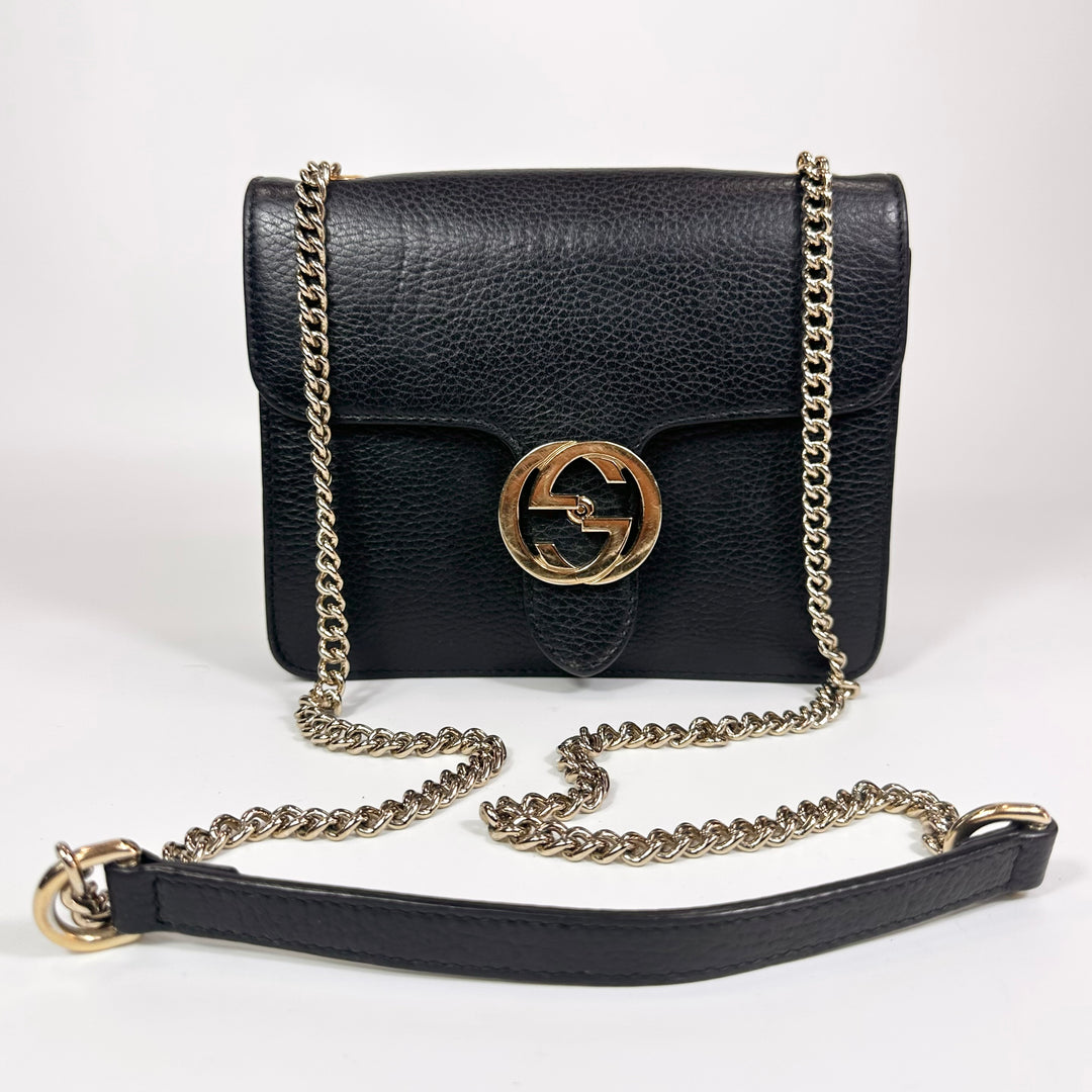 Gucci Dollar Calfskin Small Interlocking G Shoulder Bag