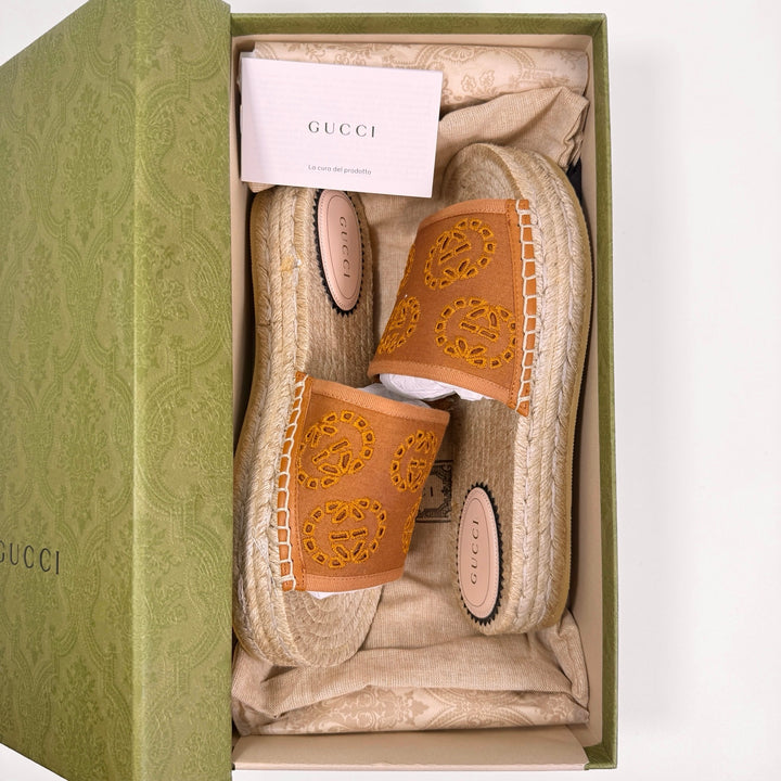 Gucci Damita Eyelet Espadrille Sandal - Women’s 6.5