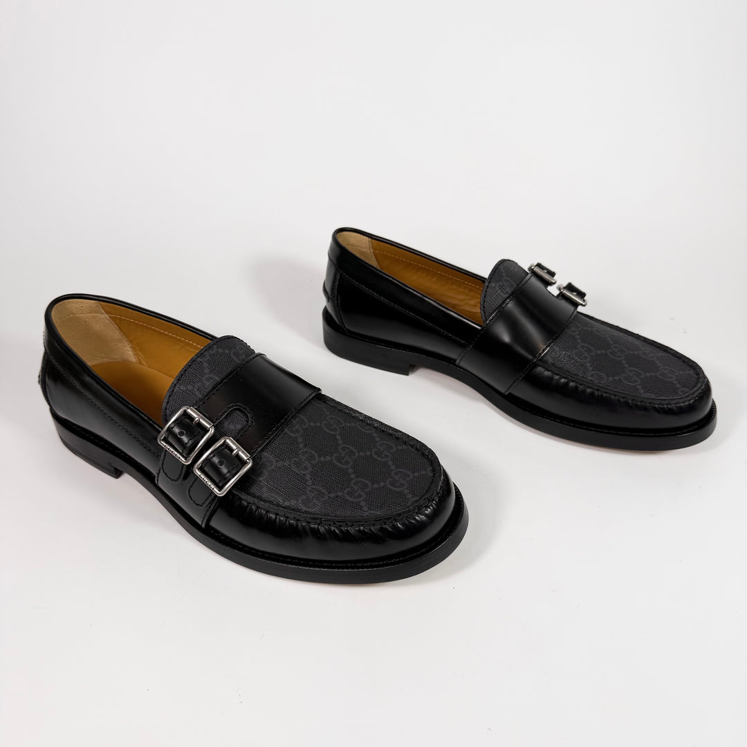 Gucci GG Supreme Leather Buckle Loafer - Men’s 8