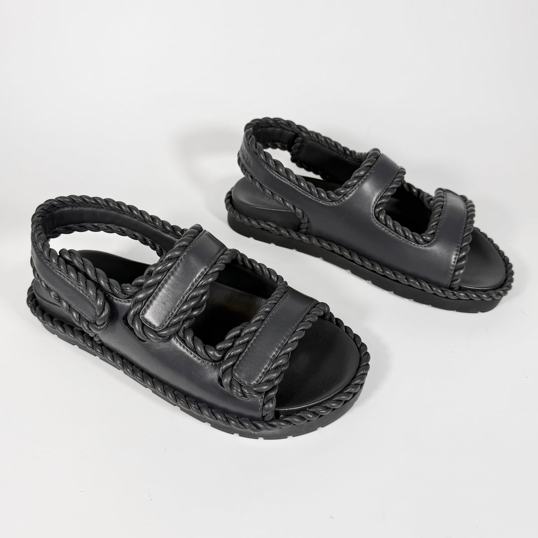 Bottega Veneta Leather Jack Flat Sandal - Women’s 8
