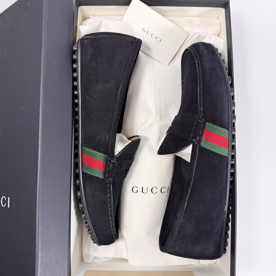 Gucci Suede Web Driver Loafer - Men’s 11