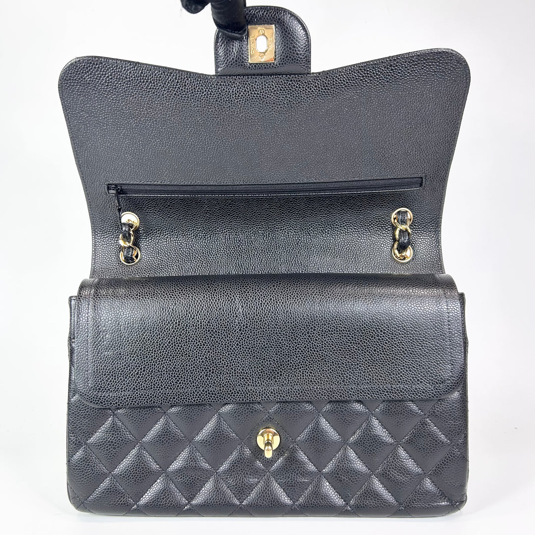 Chanel Jumbo Caviar Double Flap Bag Black