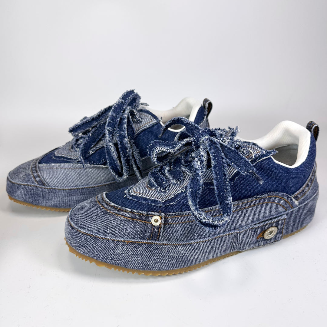 Loewe Deconstructed Denim Low Top Sneaker - Men’s 8