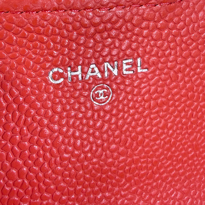 Chanel Chevron Caviar Classic Flap Wallet