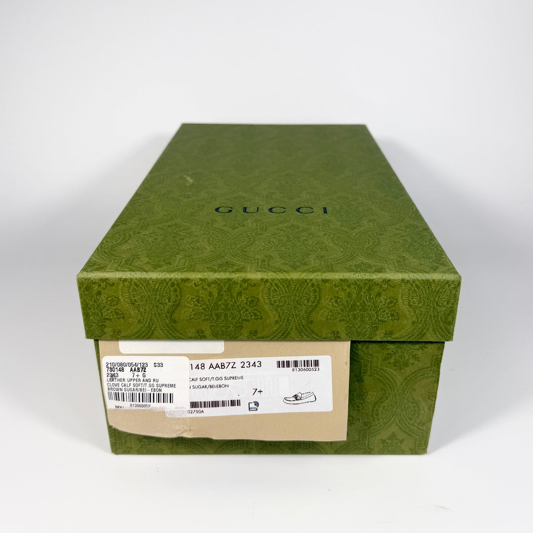 Gucci GG Supreme Leather Driver Loafer - Men’s 8