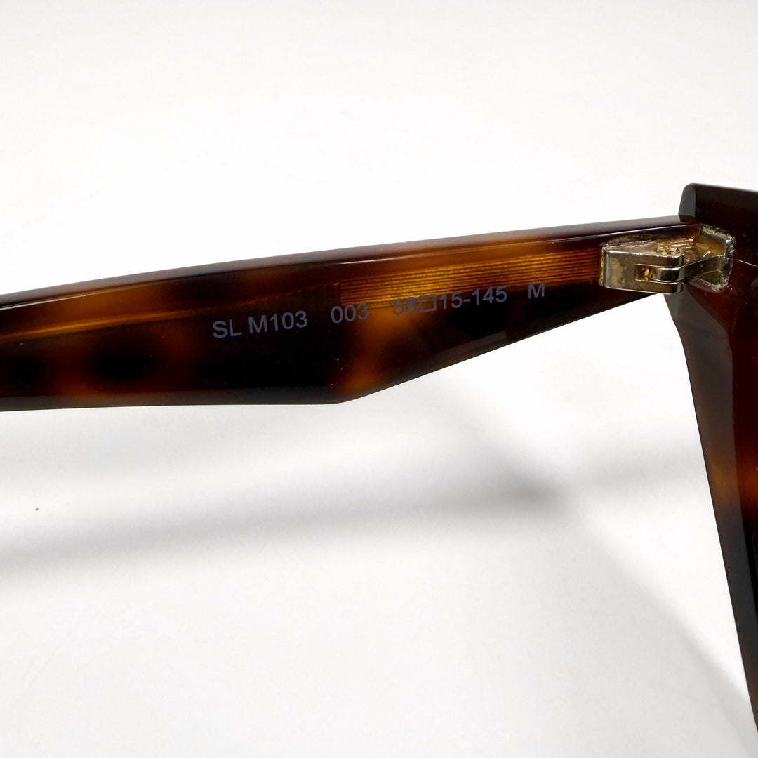 Saint Laurent Tortoise Logo Sunglasses SL M103