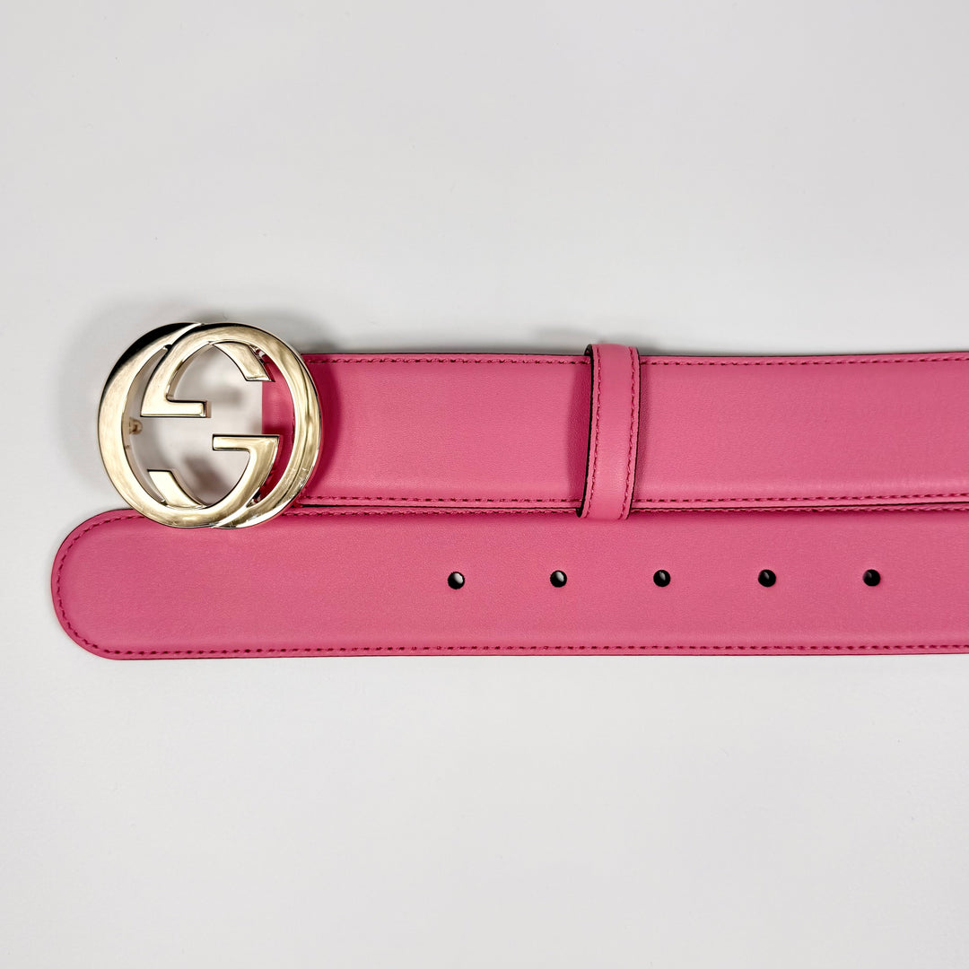 Gucci Interlocking G Smooth Leather Belt 90 36