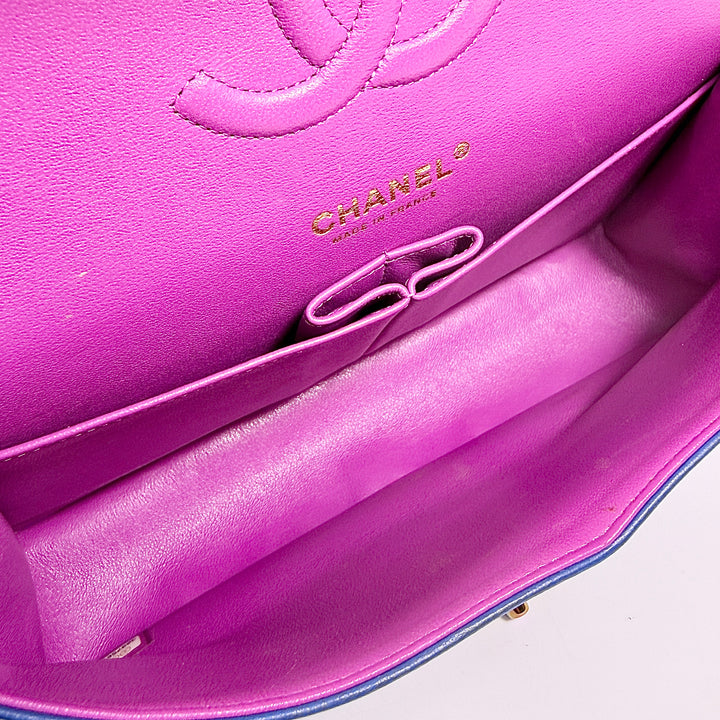 Chanel Rainbow Quilted Lambskin Medium Double Flap Bag