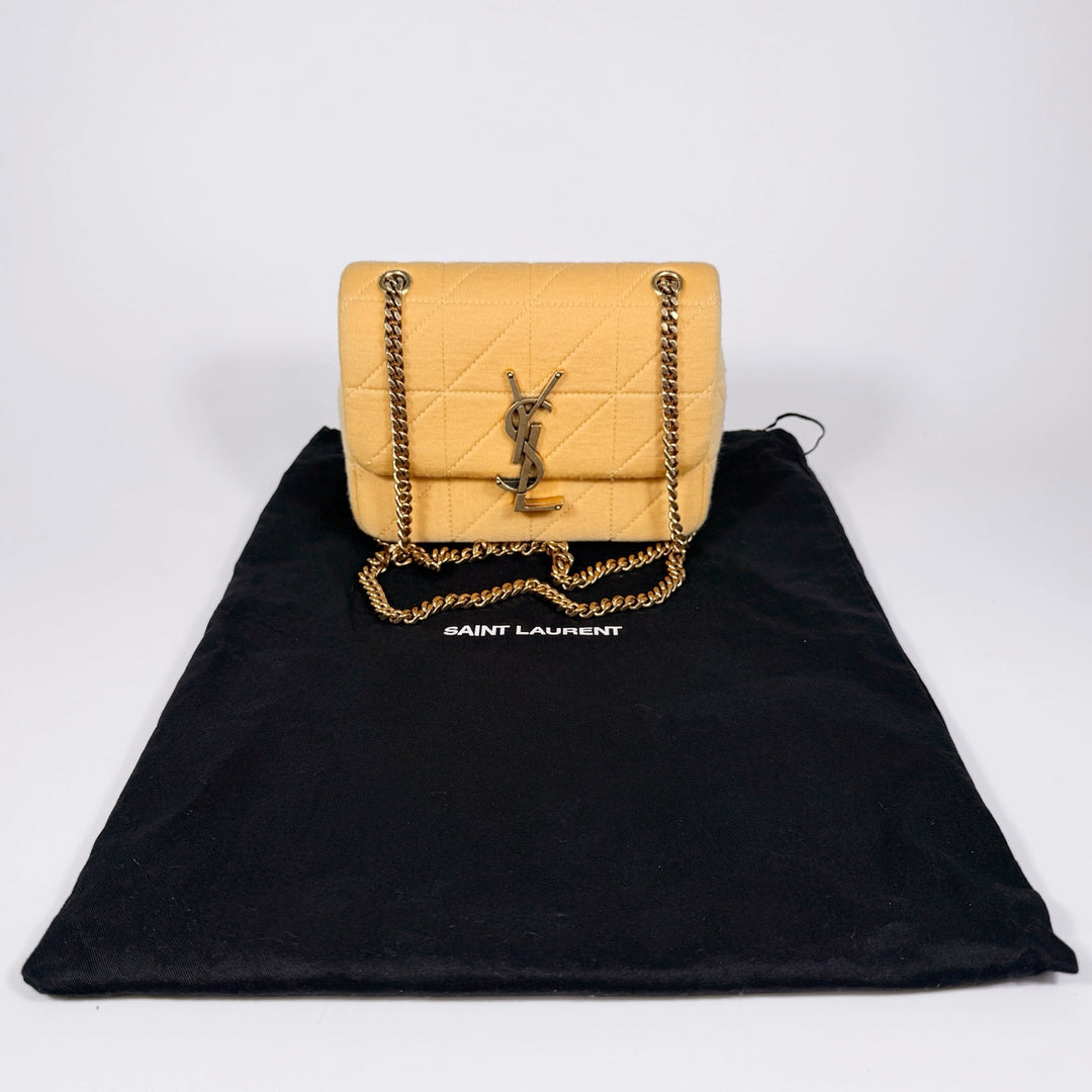 Saint Laurent Jersey Quilted Mini Jamie Bag