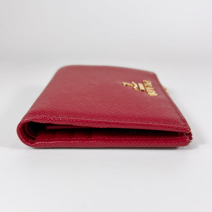 Prada Saffiano Compact Zip Wallet