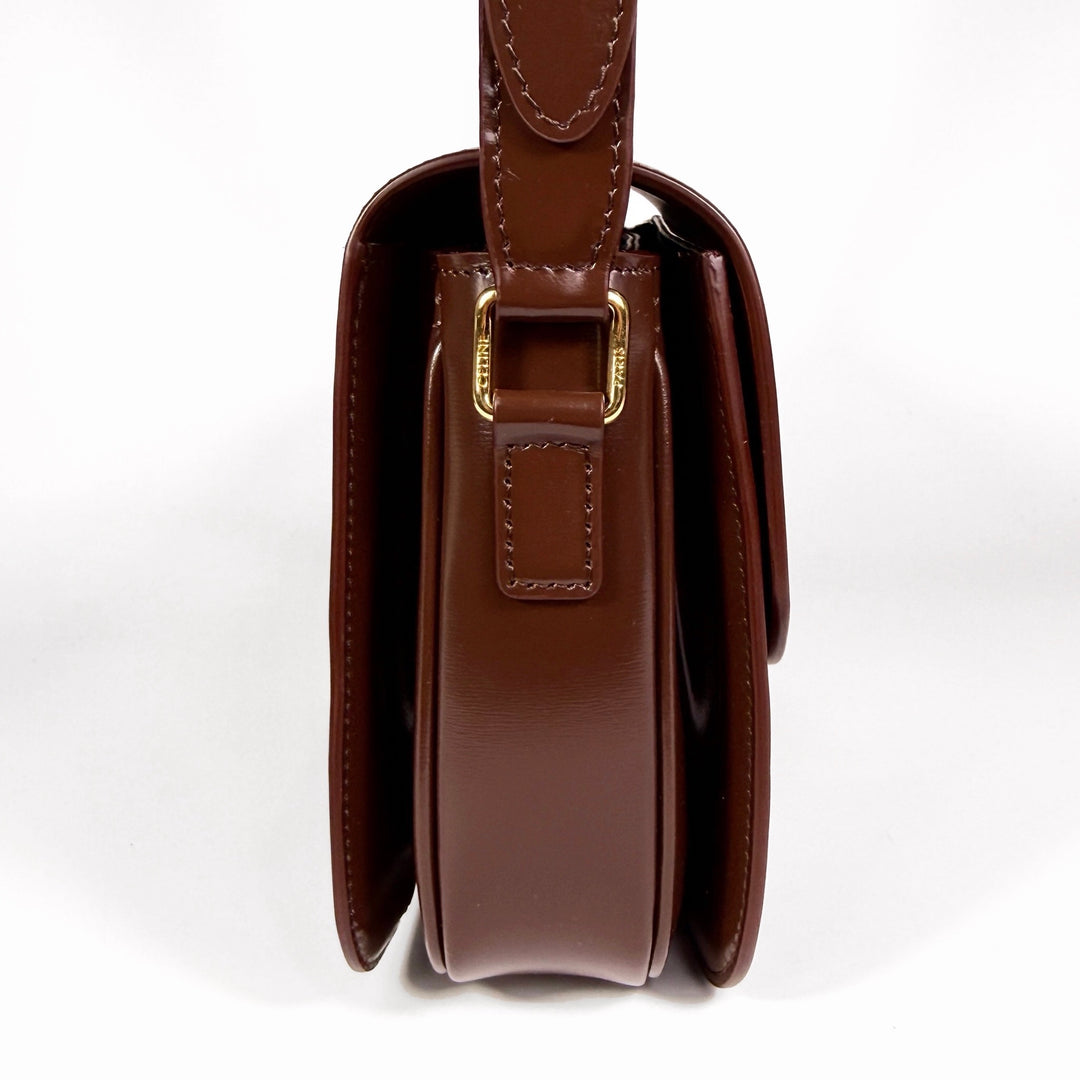 Celine Shiny Calfskin Teen Triomphe Bag