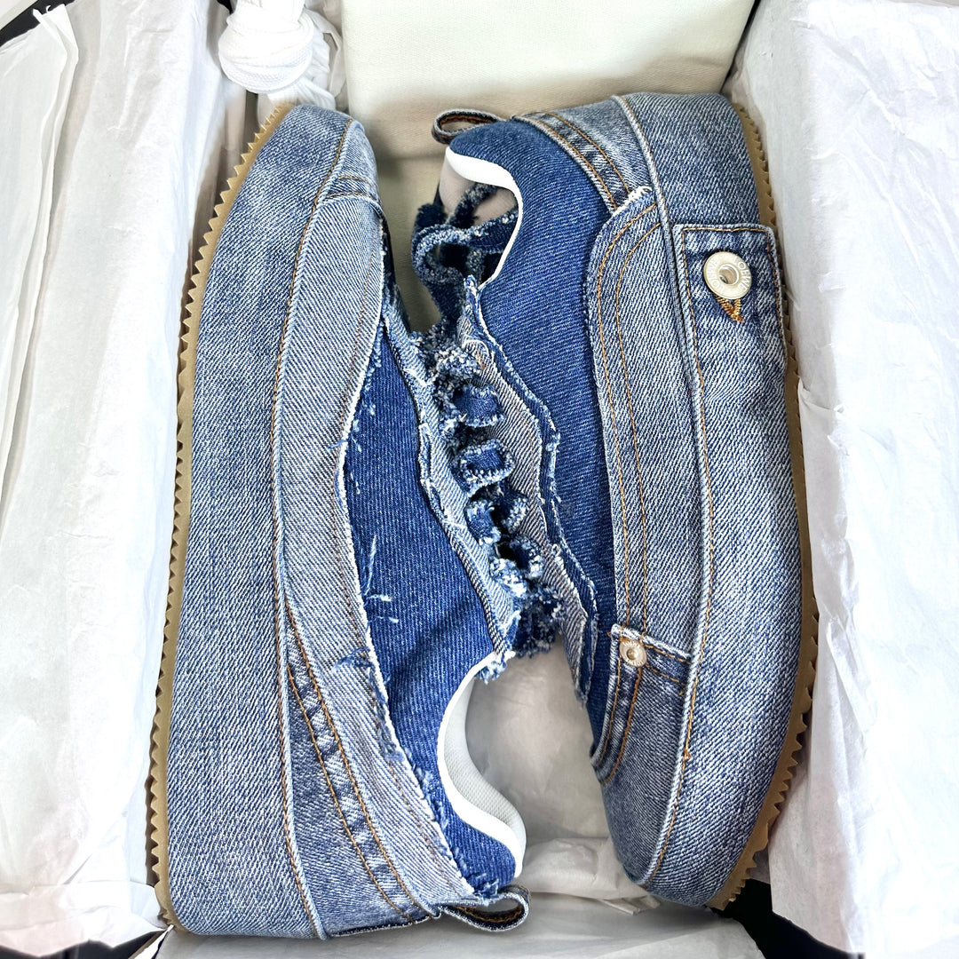 Loewe Deconstructed Denim Low Top Sneaker - Men’s 8