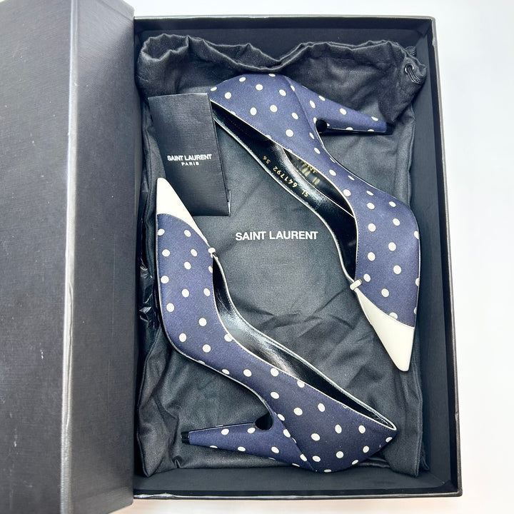 Saint Laurent Polka Dot Lola Pump - Women’s 6