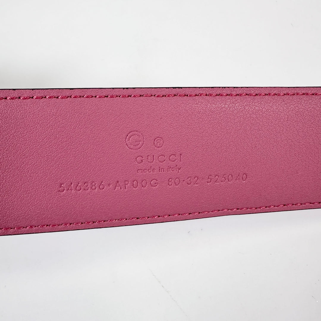 Gucci Interlocking G Leather Belt 80 32