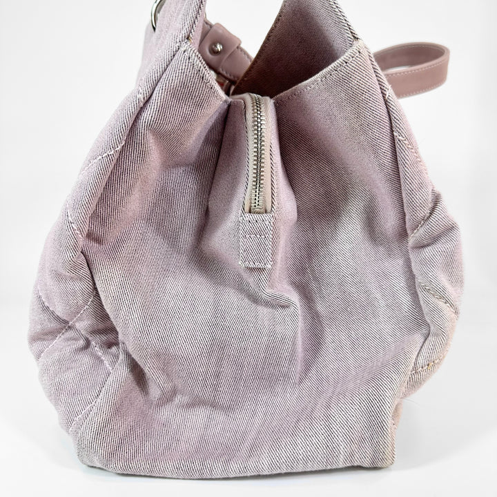 Chanel CC Denim Large Tote Light Purple