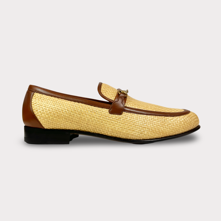 Gucci Horsebit Raffia & Leather Loafer - Men’s 11.5