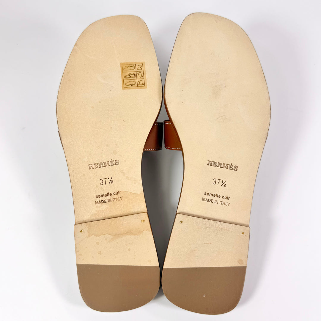 Hermès Box Calfskin Oran Sandal - Women’s 7.5