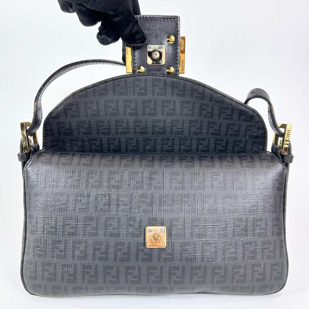 Fendi Zucchino Baguette Shoulder Bag