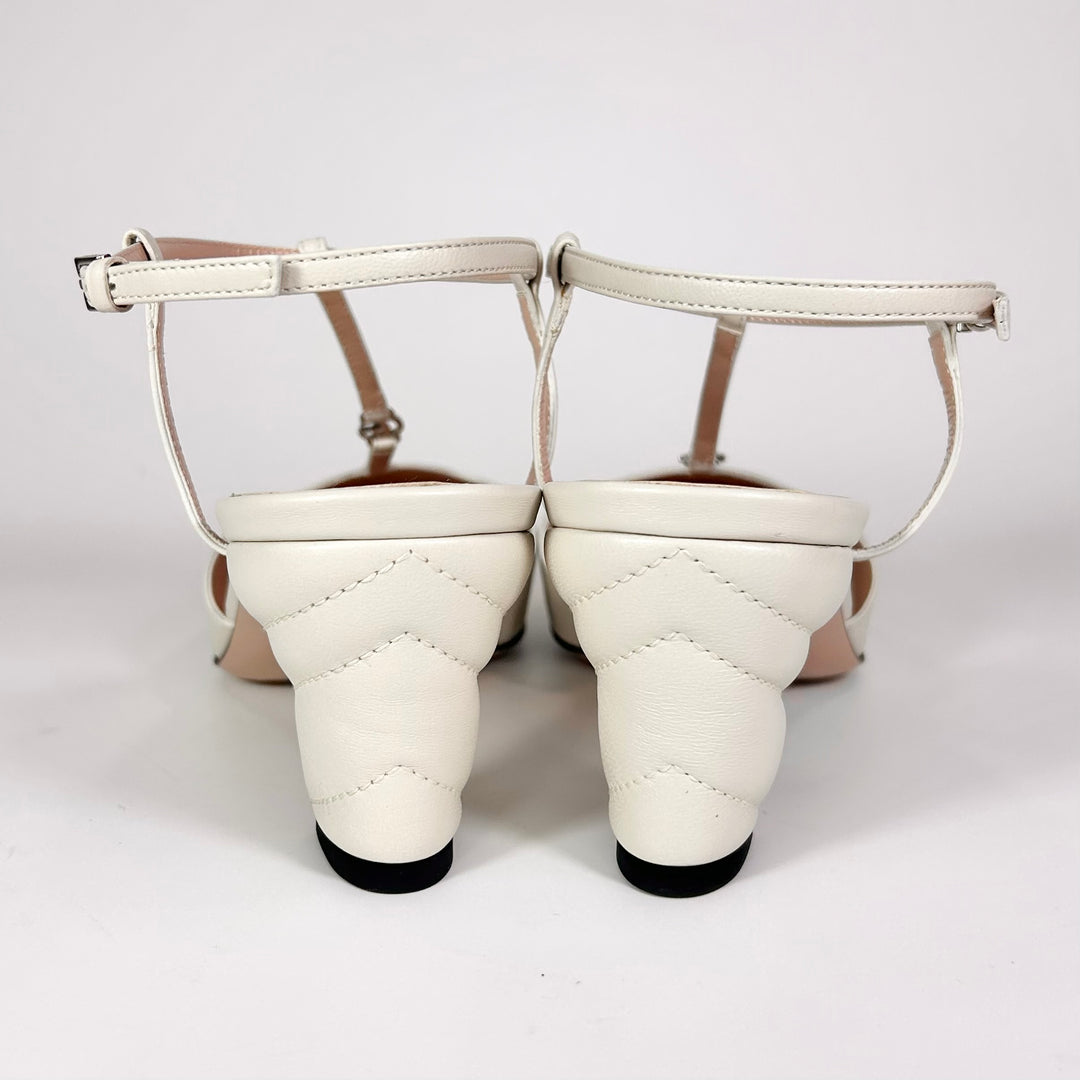 Gucci Petite GG Slingback Nappa Leather Heel - Women’s 10