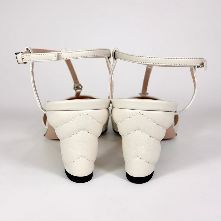 Gucci Petite GG Slingback Nappa Leather Heel - Women’s 10
