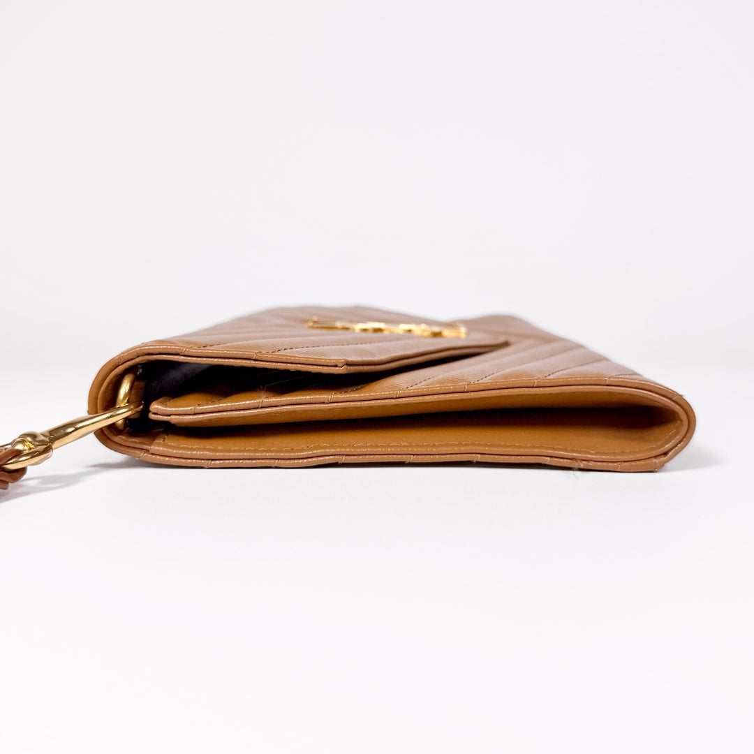 Saint Laurent Grain De Poudre Cassandre Flap Pouch