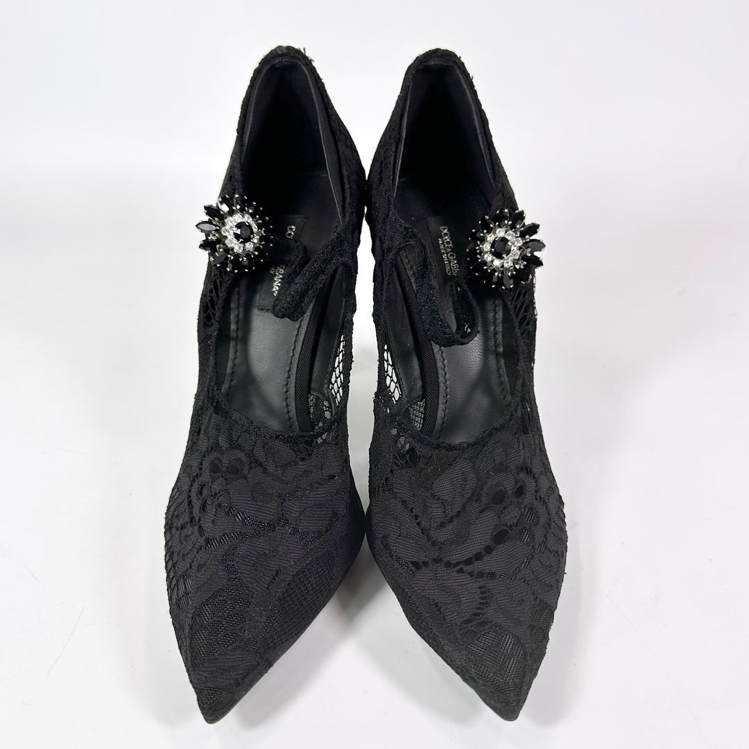 Dolce & Gabbana Mary Jane Stretch Lace Heel - Women’s 7