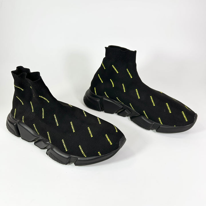 Balenciaga All Over Logo Speed Knit 2.0 Sneaker - Men’s 9