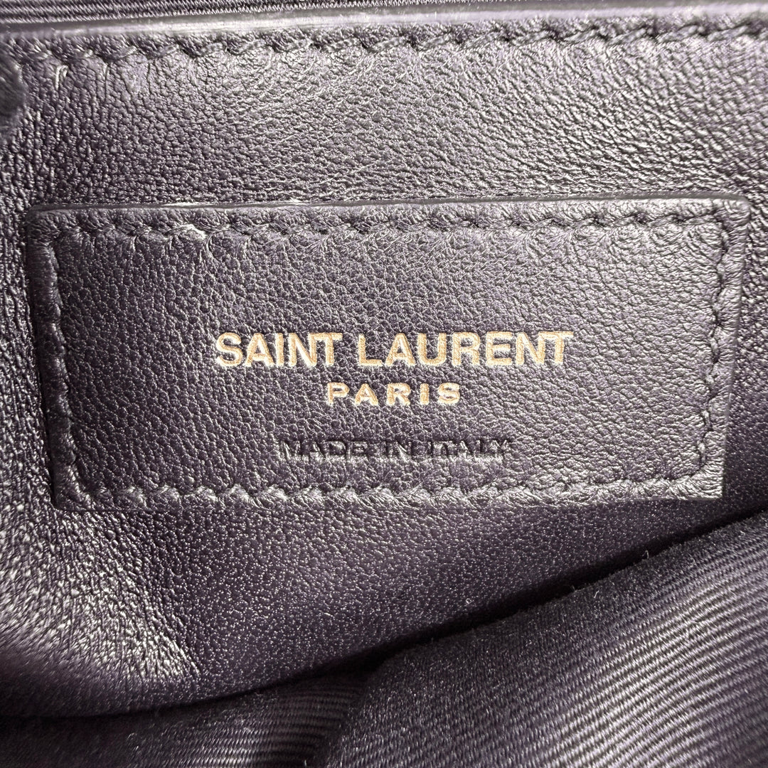 Saint Laurent Quilted Denim 80’s Vanity Bag
