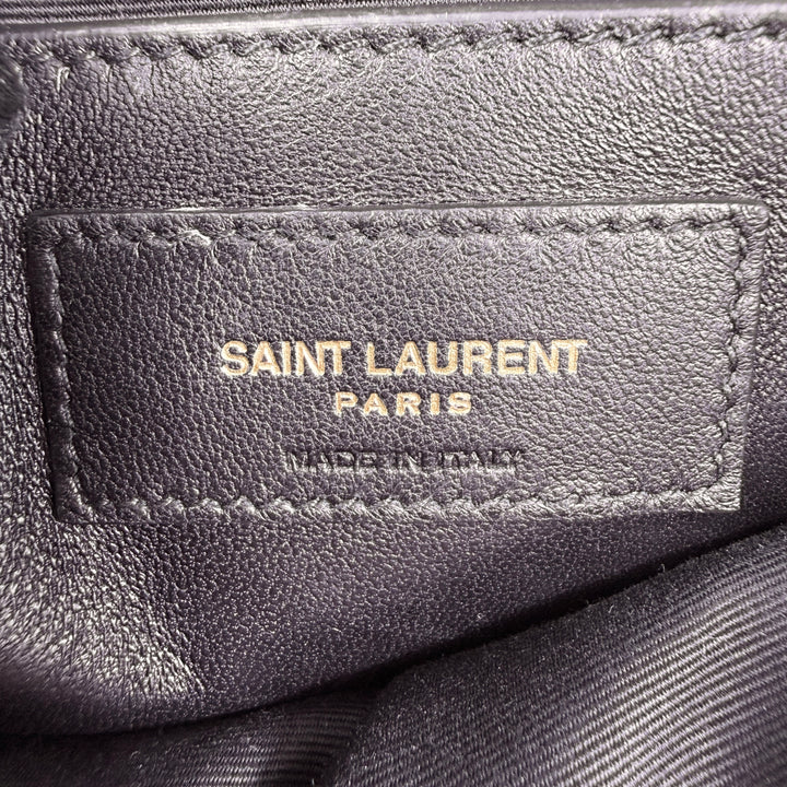 Saint Laurent Quilted Denim 80’s Vanity Bag