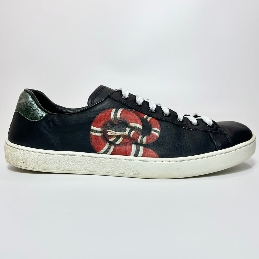 Gucci Snake Black Ace Sneaker - Men’s 10