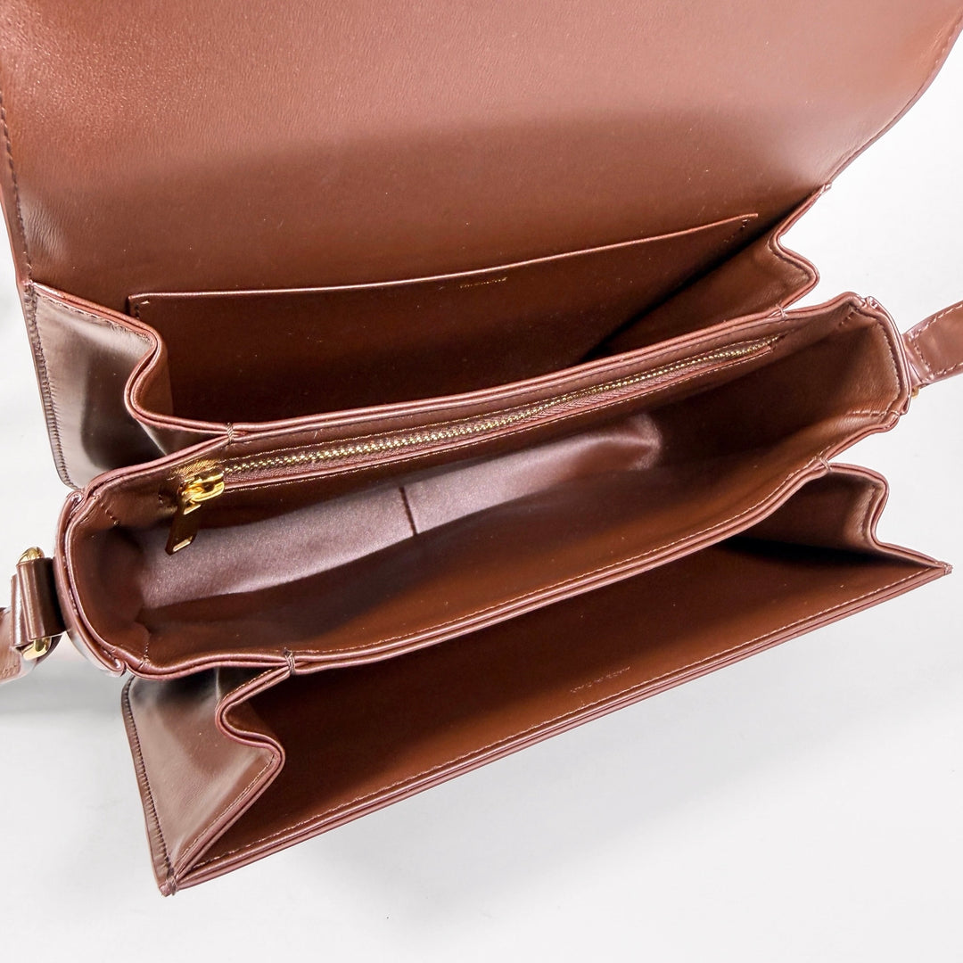 Celine Shiny Calfskin Teen Triomphe Bag