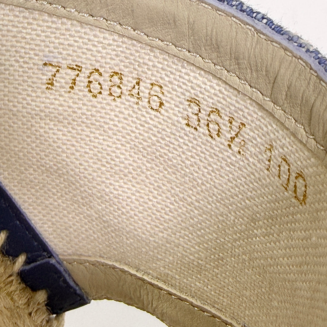 Gucci Pilar Denim Wedge Heel - Women’s 6.5