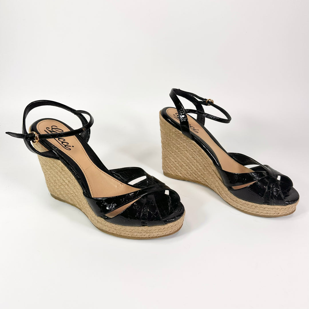 Gucci Microguccissima Espadrille Wedge Heel - Women’s 9