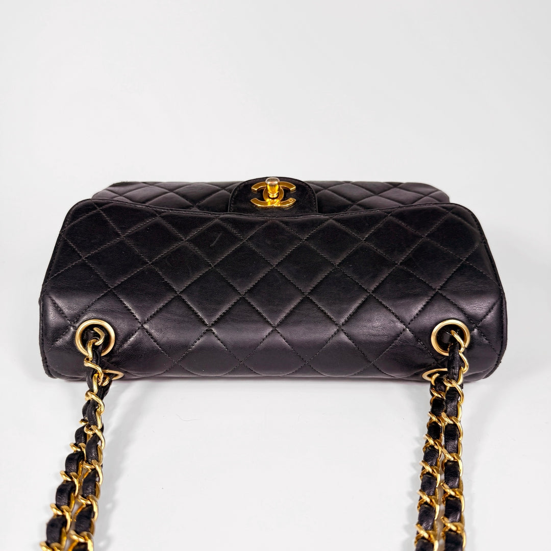 Chanel Vintage 24k Gold Hardware Double Sided Flap Bag