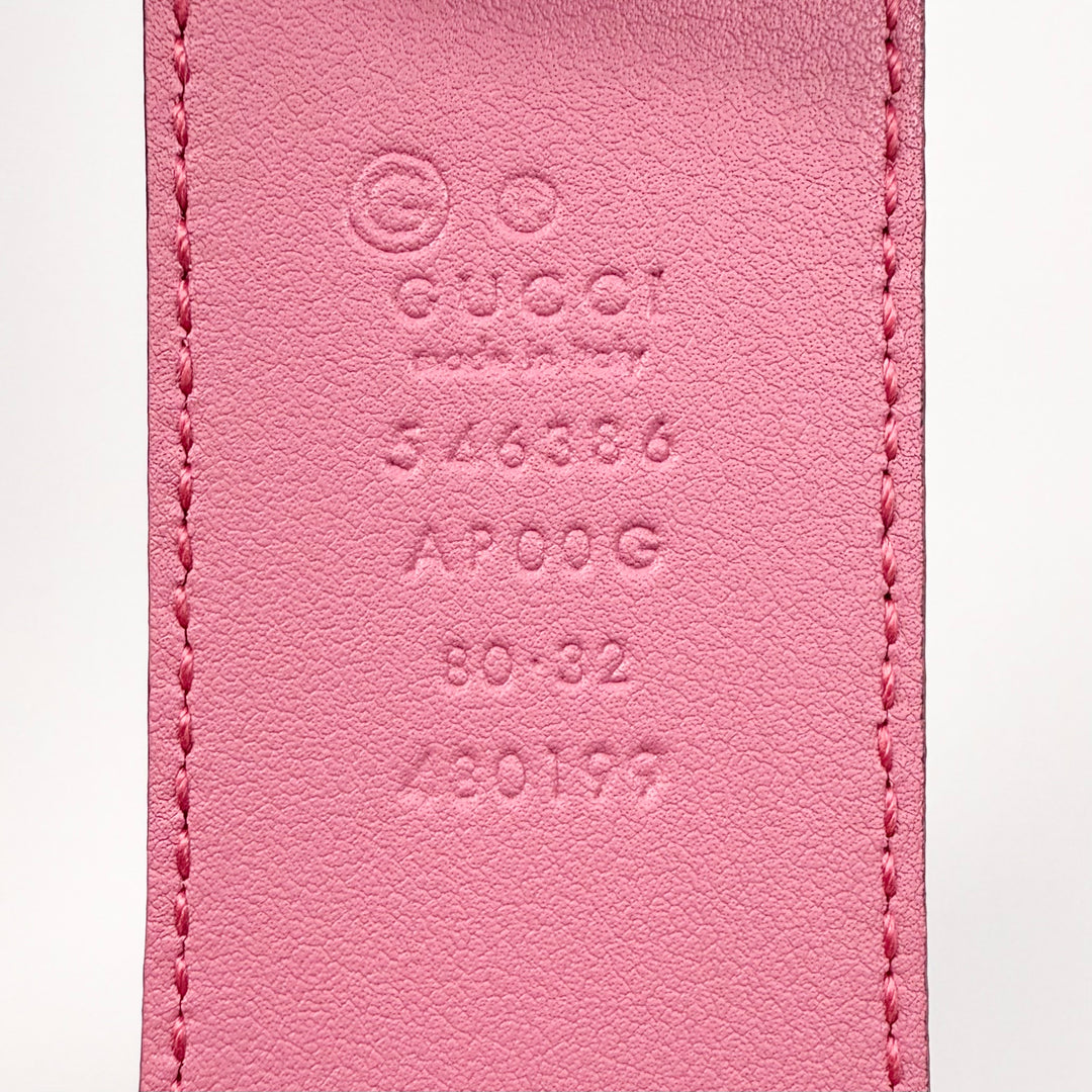 Gucci Interlocking G Smooth Leather Belt 80 32