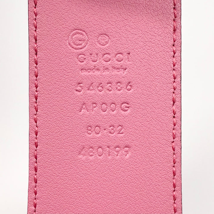 Gucci Interlocking G Smooth Leather Belt 80 32