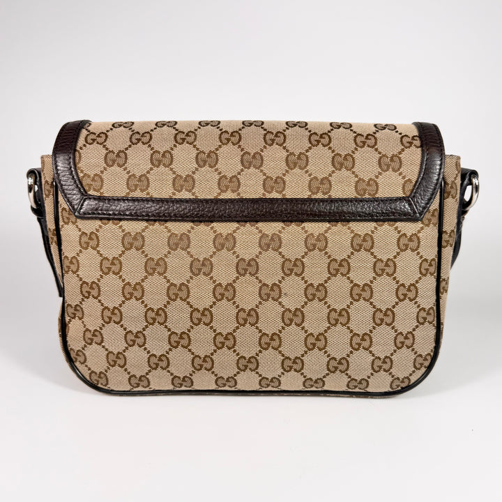 Gucci GG Supreme Canvas Flap Messenger Bag