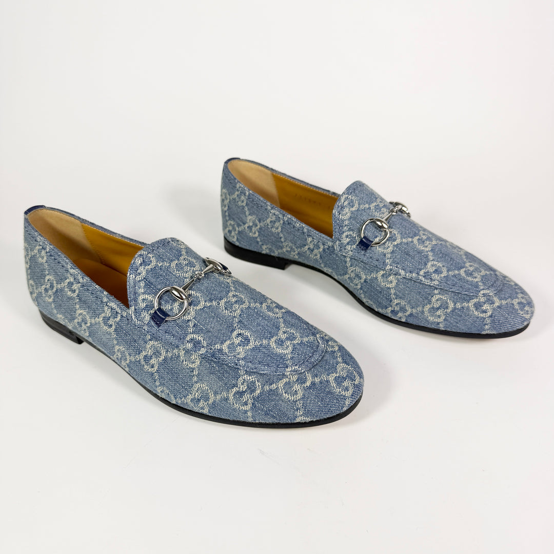 Gucci Denim GG Supreme Jordaan Horsebit Loafer - Women’s 6.5