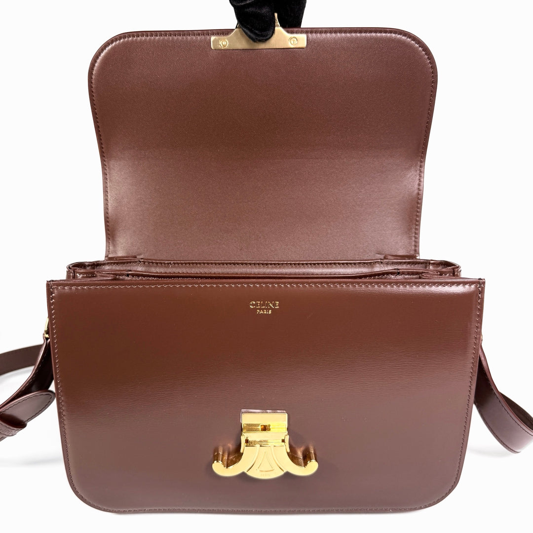 Celine Shiny Calfskin Teen Triomphe Bag