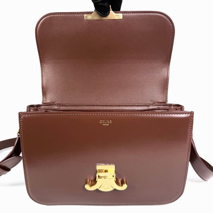 Celine Shiny Calfskin Teen Triomphe Bag