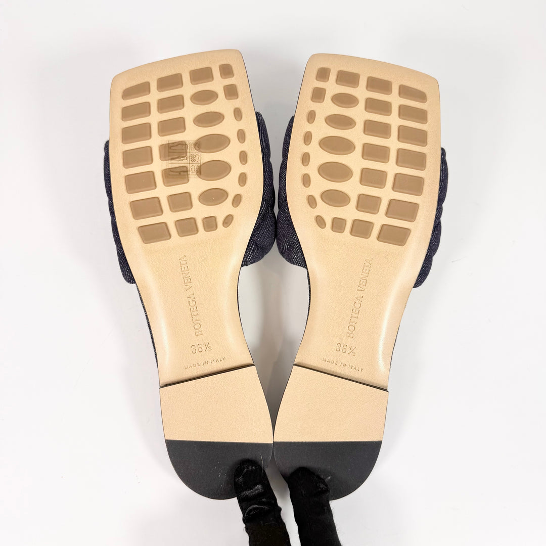 Bottega Veneta Padded Denim Flat Sandal - Women’s 6.5