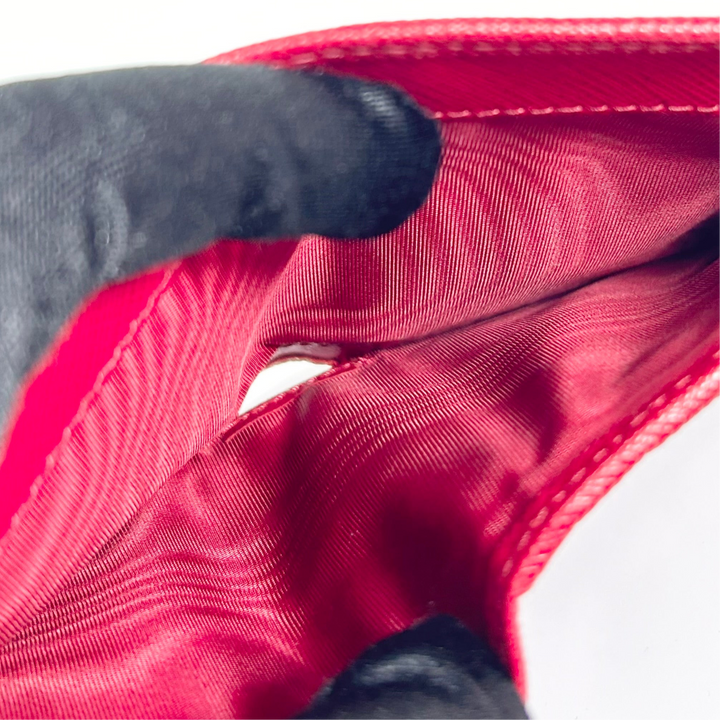Prada Saffiano Compact Zip Wallet