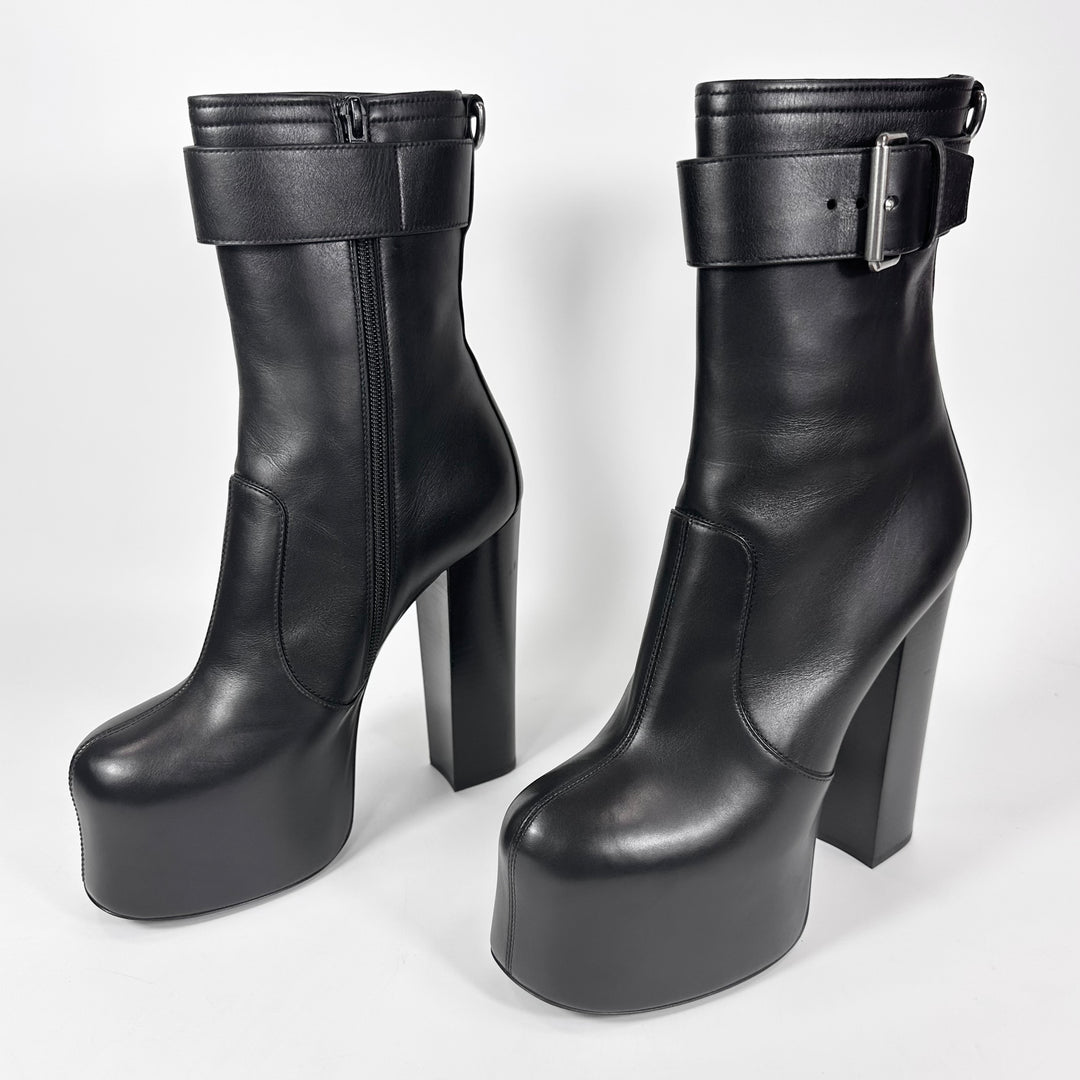 Saint Laurent Mina 95 Buckle Platform Boot - Women’s 8