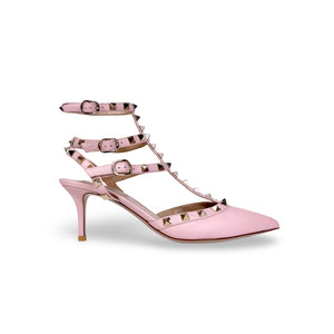 Valentino Nappa Rockstud Ankle Strap Pump Heel - Women’s 8